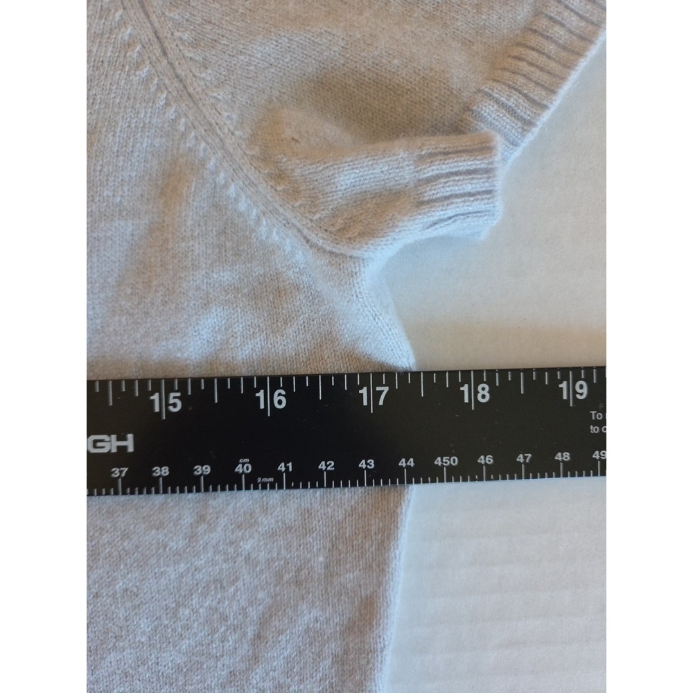Valerie Stevens Cashmere Sweater Tee Sz PL Pastel Blue Short Sleeve Quiet Luxury - Picture 6 of 9